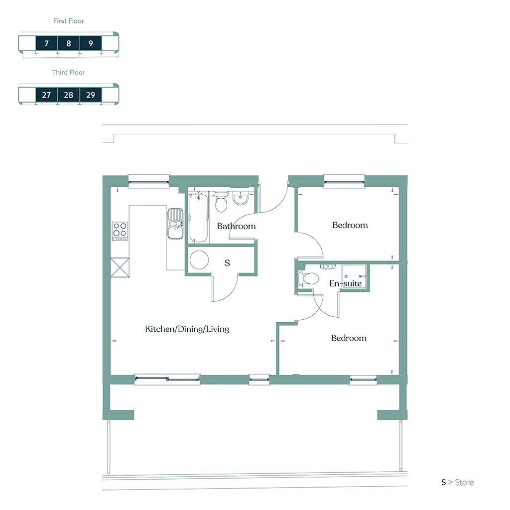 GECKO Edgewater [Apartments 7, 8*, 9, 27, 28* & 29] 1024Px Sq