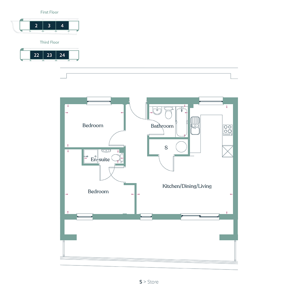 GECKO Edgewater [Apartments 2, 3*, 4, 22, 23* & 24] 1024Px Sq